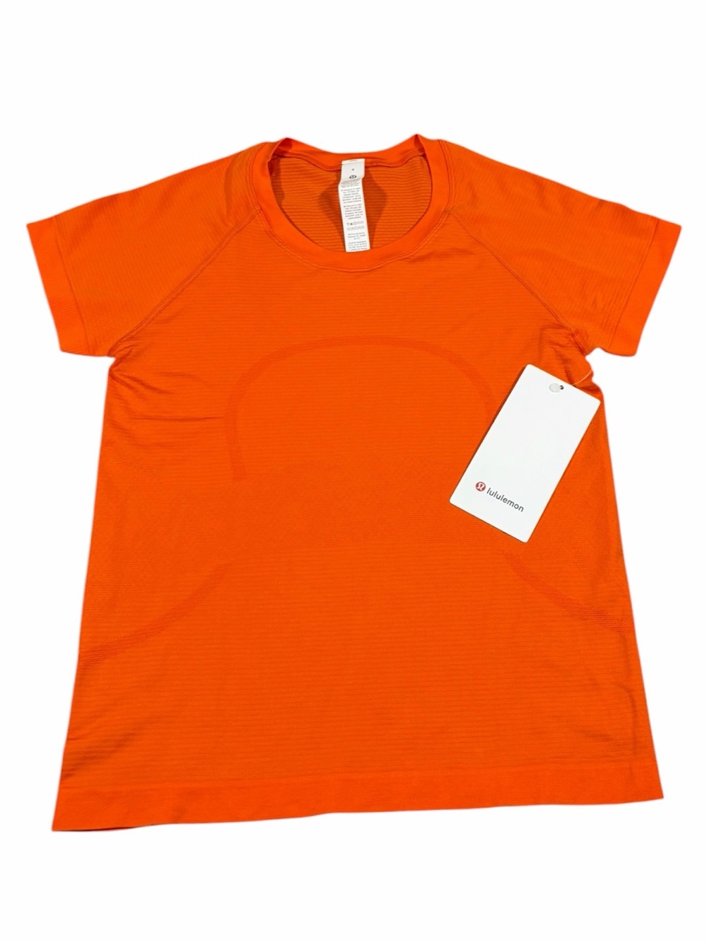 NWT Lululemon Swiftly Tech Short-Sleeve 2.0 *Waist/Race Length (Orange Punch) 6